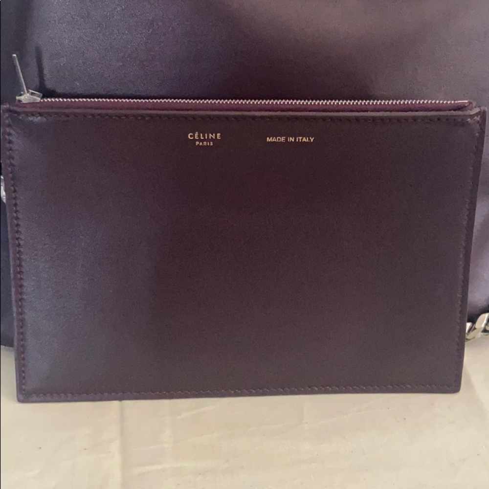 Celine Gourmette Leather Shoulder Handbag - Picture 8 of 13